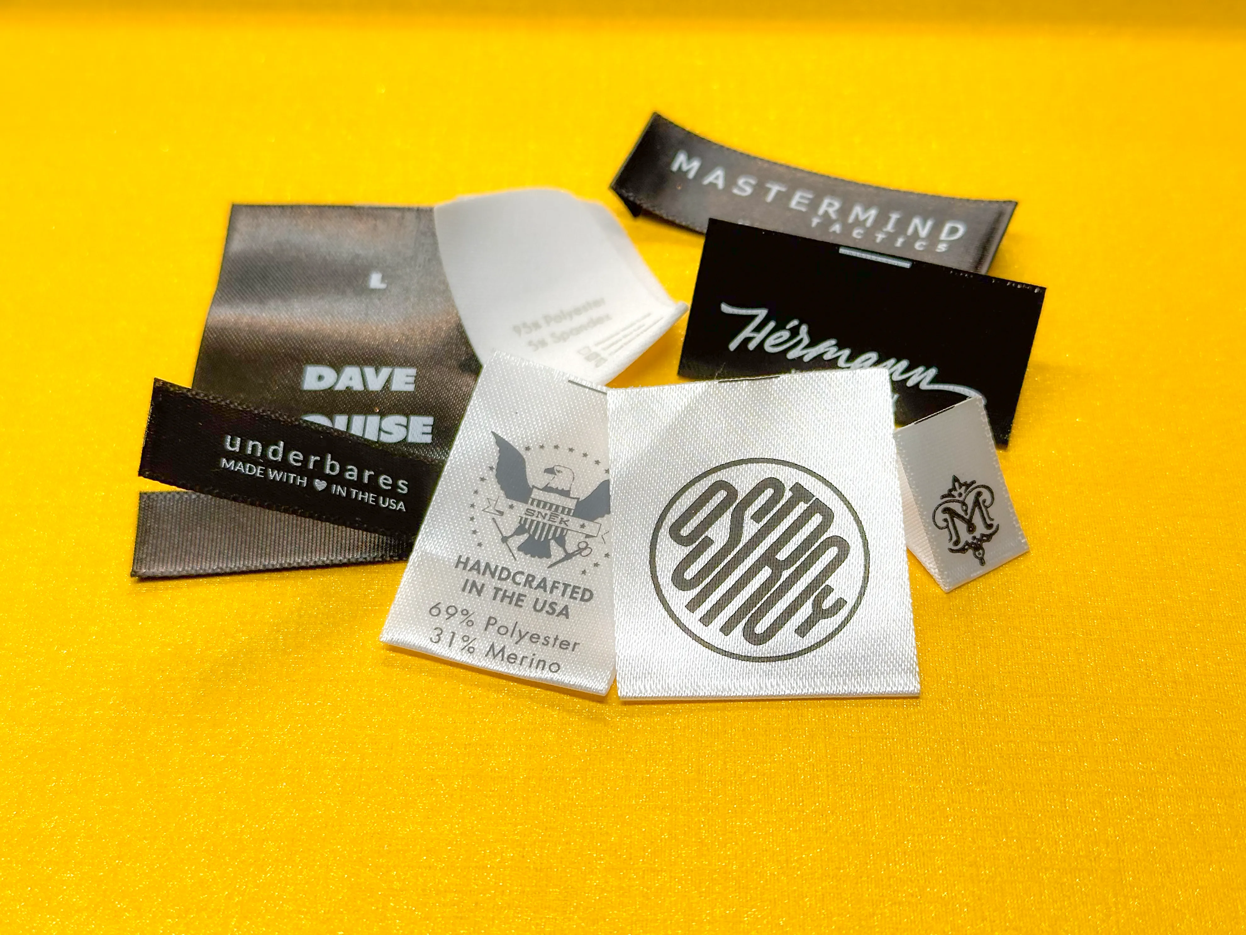 printed satin labels image